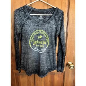 Women’s Blue 84 Long Sleeve T-Shirt Gray/Black Size Medium